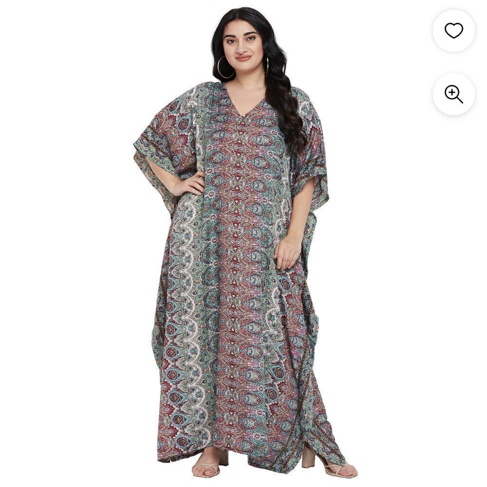 Gypsieblu Women Kaftans Dresses Caftan Long Maxi Printed Dress